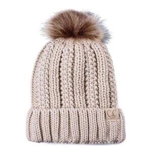 Beige kids cc beanie